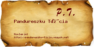 Pandureszku Tícia névjegykártya
